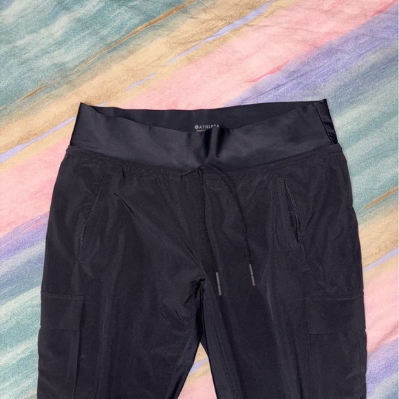 Athleta Sutton Cargo Jogger Pants Black size 12 P women’s - Picture 3 of 8